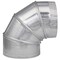 Imperial Mfg Imperial 7 in. D X 7 in. D Adjustable 90 deg Galvanized Steel Furnace Pipe Elbow GV0299-C - alternate 5